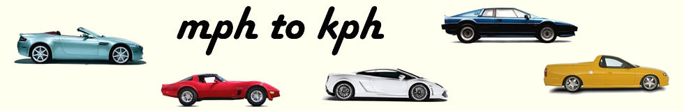 Conversion Mph To Kph Chart